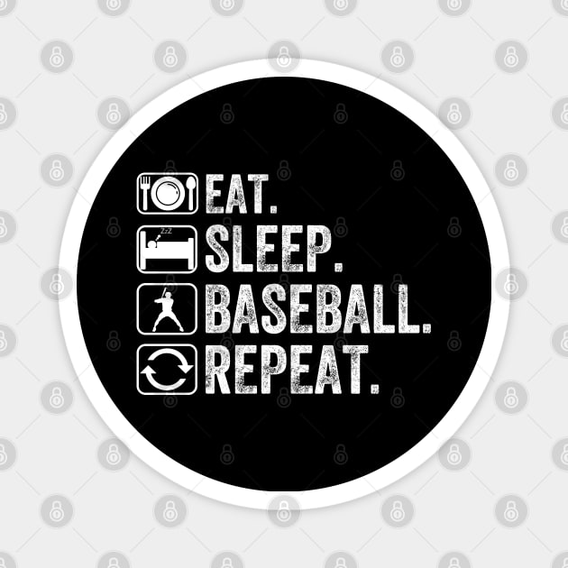 Eat Sleep Baseball Repeat Magnet by DragonTees